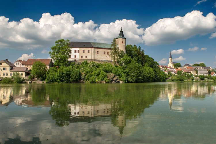 The castle as seen from the pond