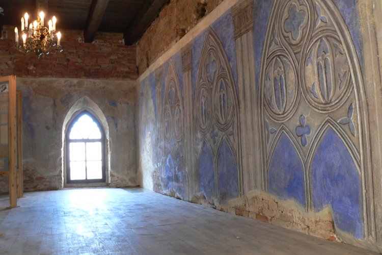 Interior with paintings